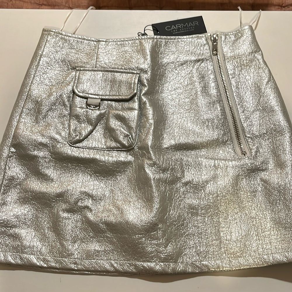 Carmar Los Angeles Silver Mini Skirt